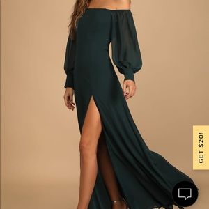 NWT Emerald Green LULUs maxi